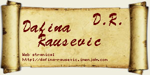 Dafina Raušević vizit kartica